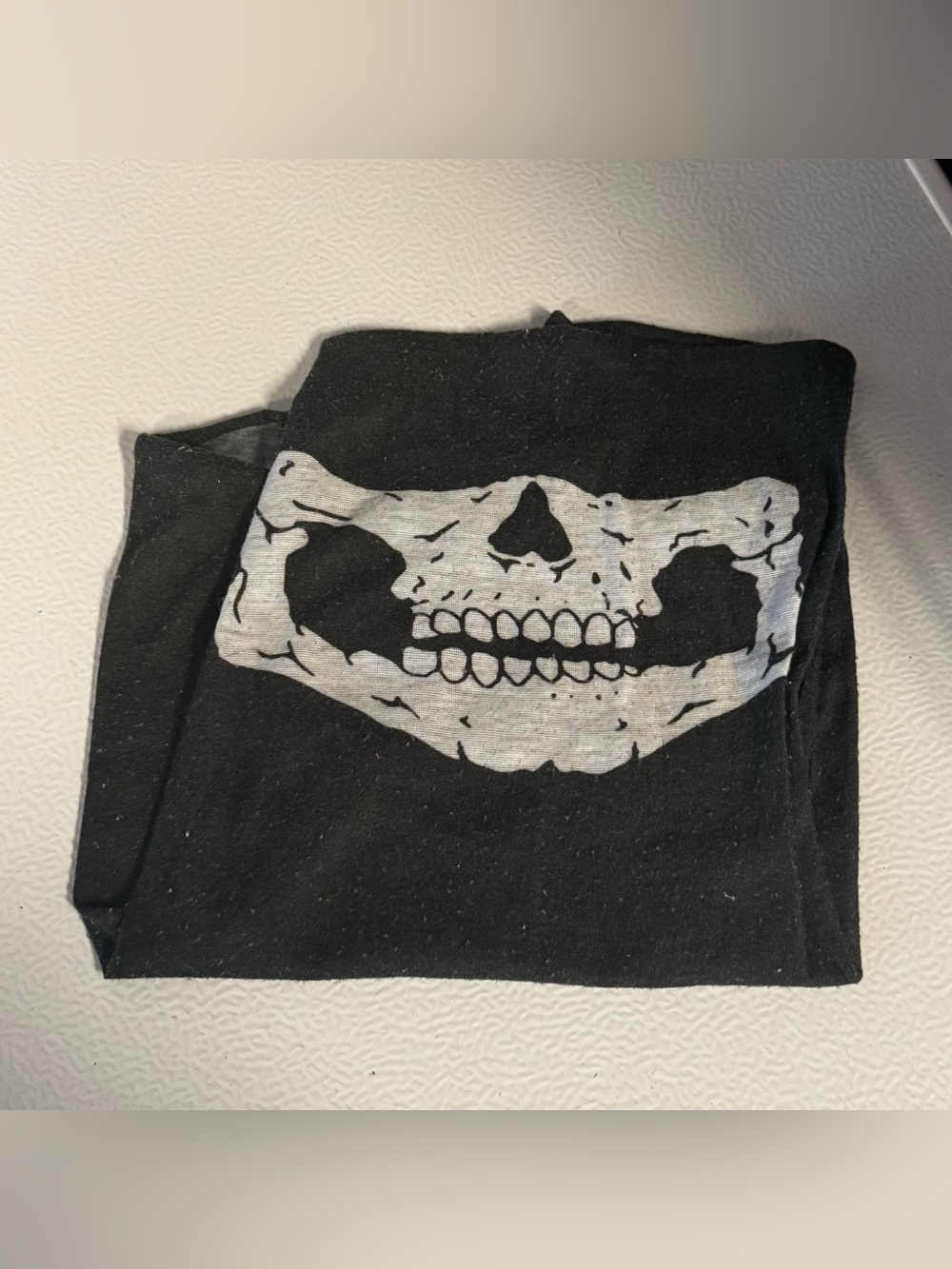 Black Skull Face Mask - Men's Face Covering